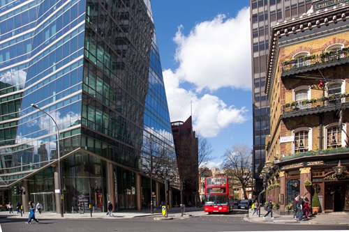 View of the Bill & Melinda Gates Foundation offices in London, England on April 11, 2015.